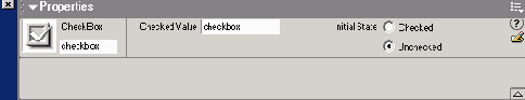 Кнопка Checkbox панели объектов