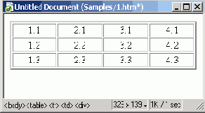 Диалоговое окно Insert Table