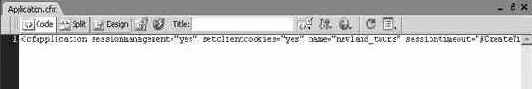Создание файла application.cfm (только пользователям ColdFusion)