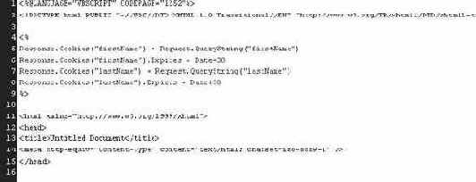 Установка и считывание файлов cookie