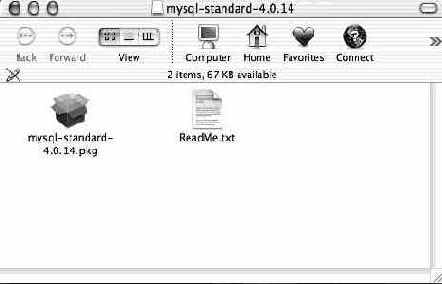 Установка и запуск MySQL для Mac OS X