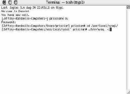 Установка и запуск MySQL для Mac OS X