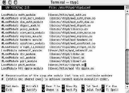 Установка PHP для Mac OS X