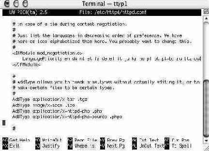 Установка PHP для Mac OS X