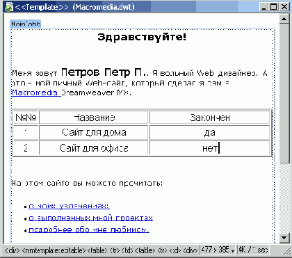 Применение
шаблонов к уже созданным Web-страницам